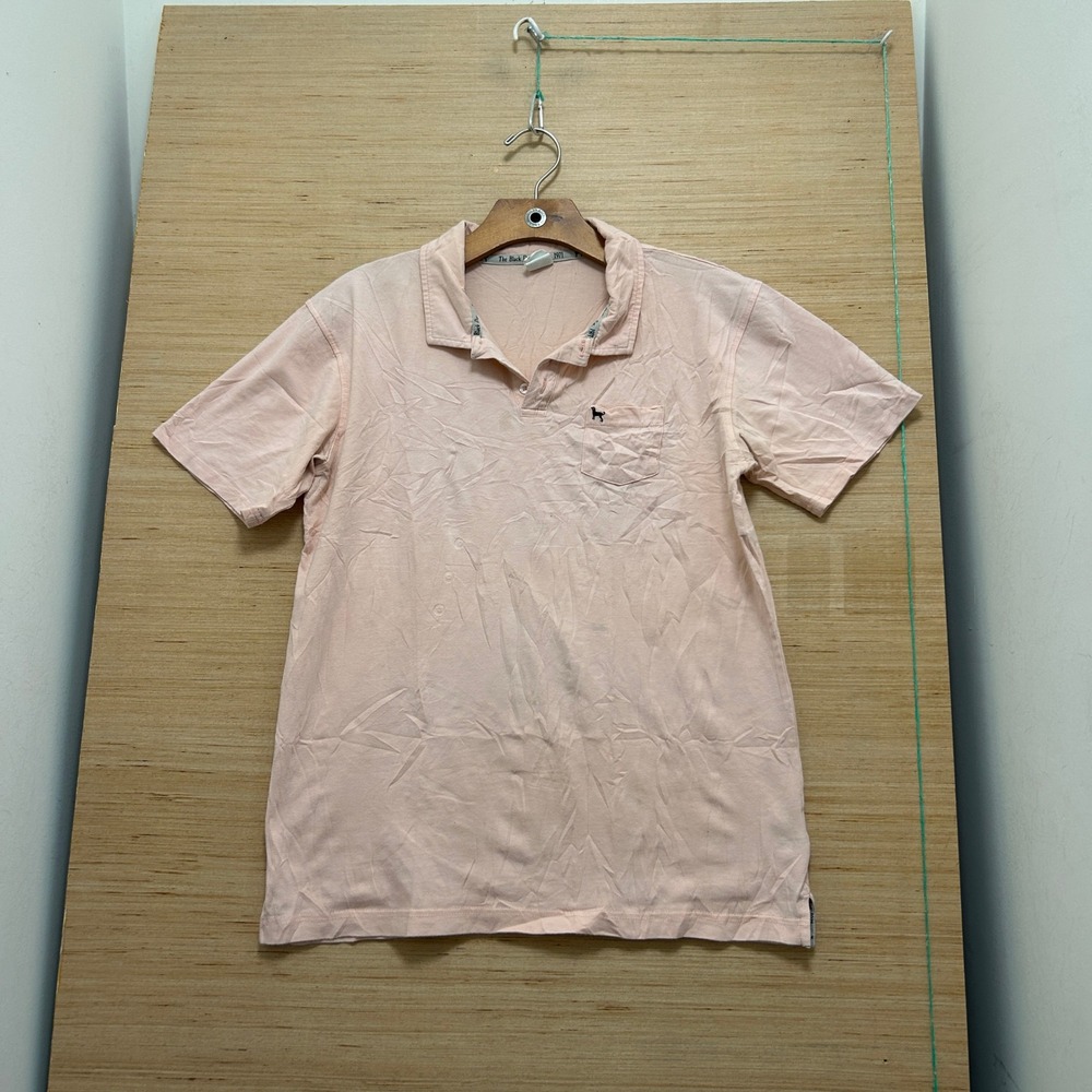 The Black Dog Mens XL Peach Short Sleeve Pocket Polo Shirt Embroidered Logo